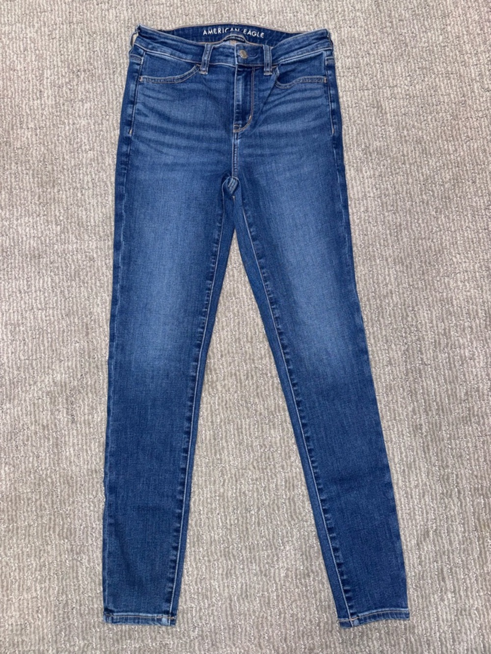 American Eagle Outfitters Women’s Blue Skinny High-Rise Jeans